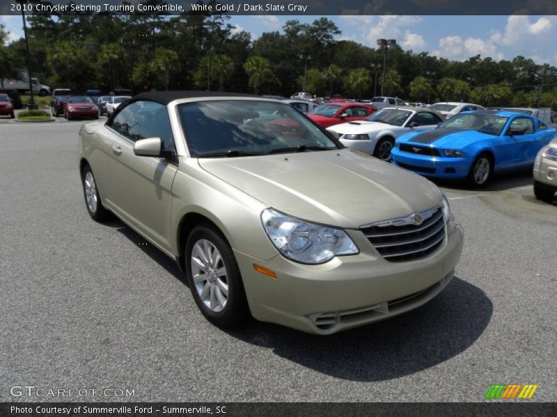 White Gold / Dark Slate Gray 2010 Chrysler Sebring Touring Convertible