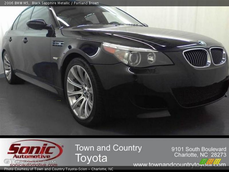 Black Sapphire Metallic / Portland Brown 2006 BMW M5