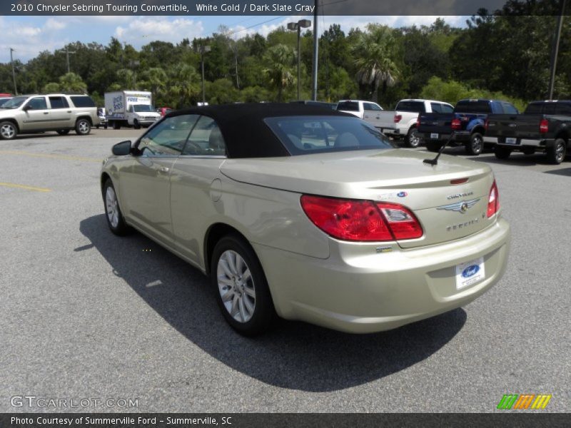 White Gold / Dark Slate Gray 2010 Chrysler Sebring Touring Convertible