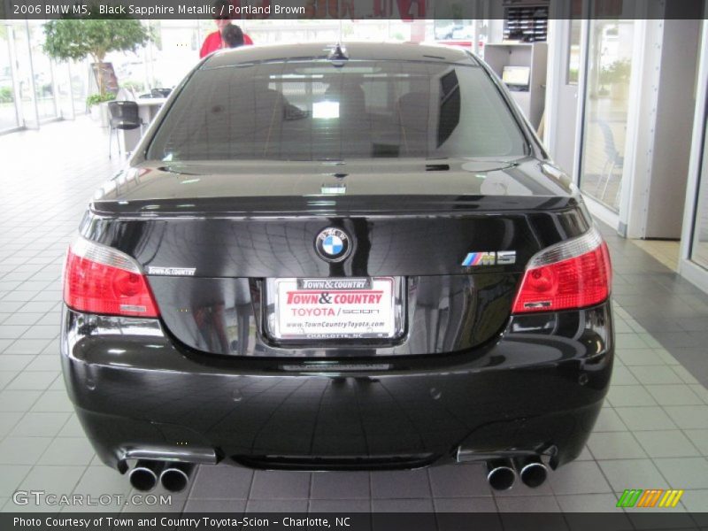 Black Sapphire Metallic / Portland Brown 2006 BMW M5