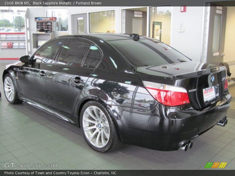 Black Sapphire Metallic / Portland Brown 2006 BMW M5
