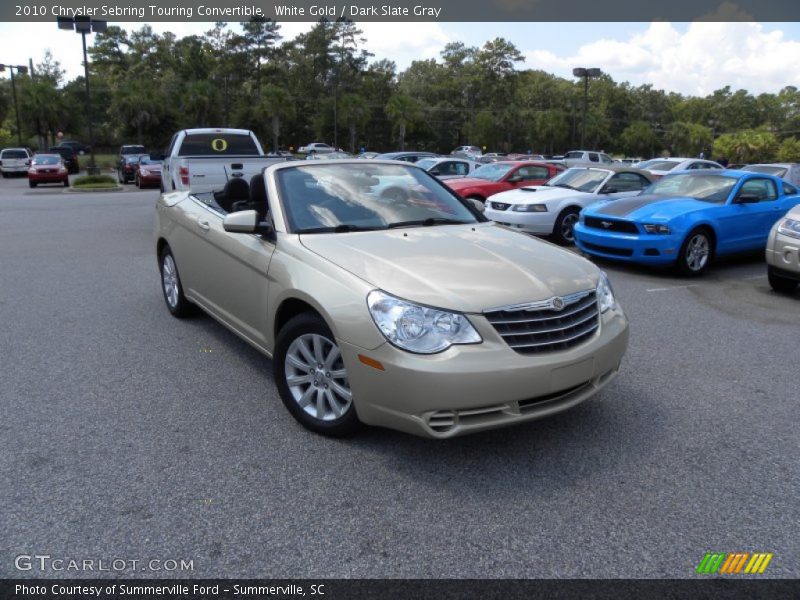 White Gold / Dark Slate Gray 2010 Chrysler Sebring Touring Convertible
