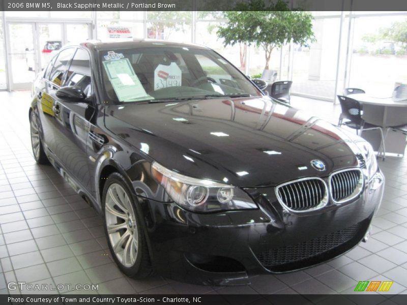Black Sapphire Metallic / Portland Brown 2006 BMW M5