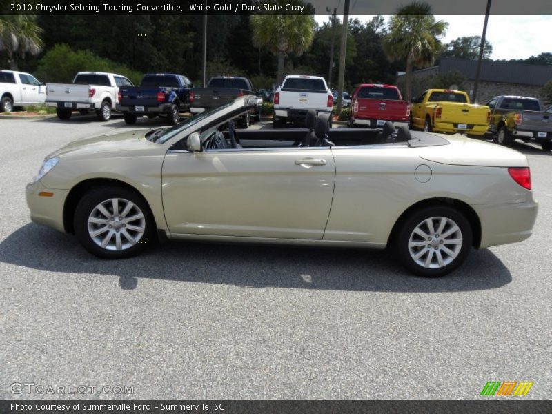 White Gold / Dark Slate Gray 2010 Chrysler Sebring Touring Convertible