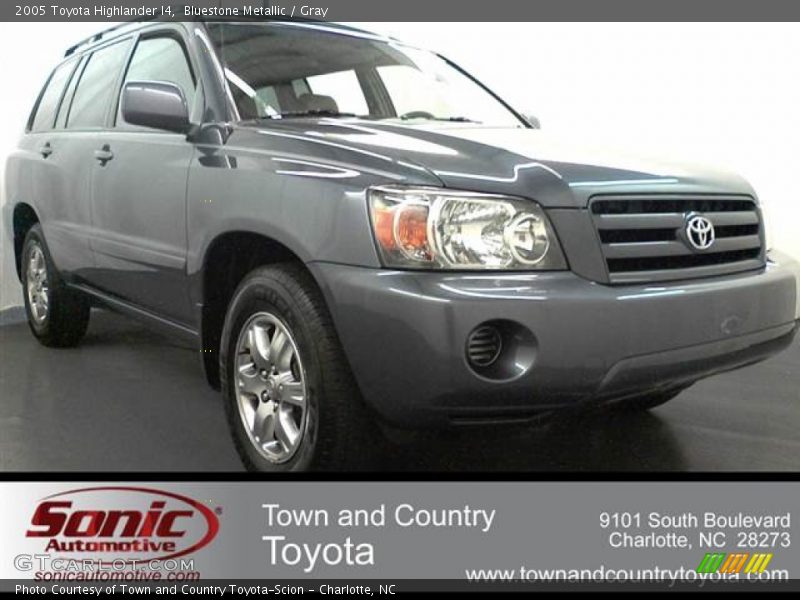 Bluestone Metallic / Gray 2005 Toyota Highlander I4