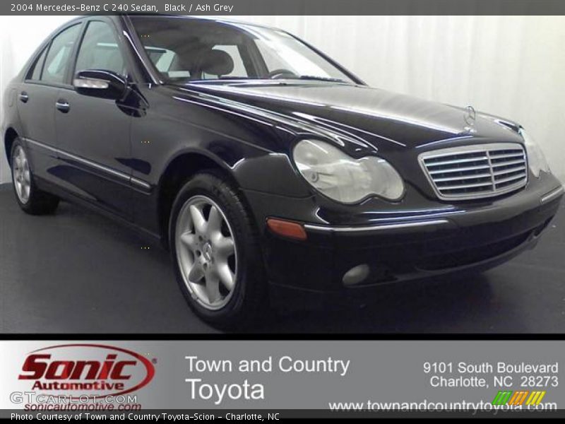 Black / Ash Grey 2004 Mercedes-Benz C 240 Sedan