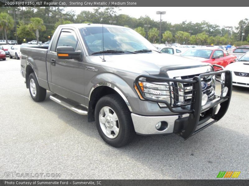 Sterling Grey Metallic / Medium Stone 2010 Ford F150 XLT Regular Cab