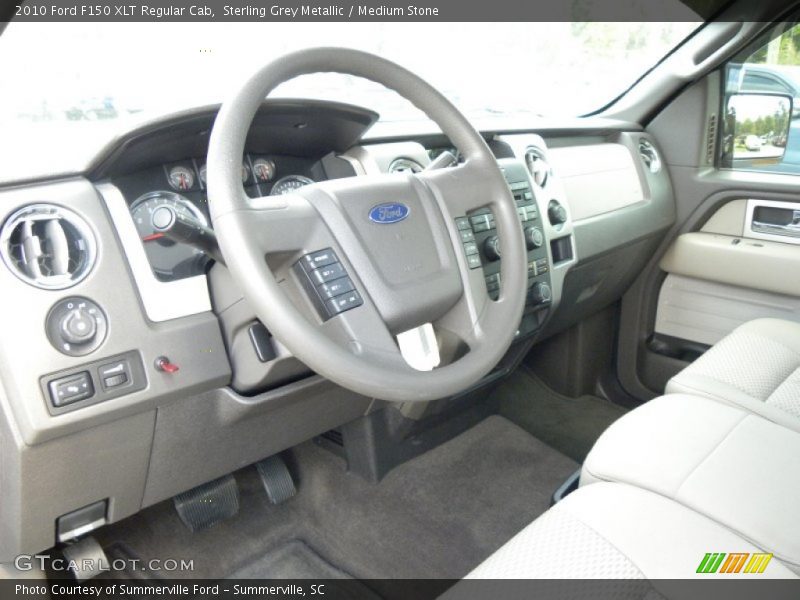 Sterling Grey Metallic / Medium Stone 2010 Ford F150 XLT Regular Cab