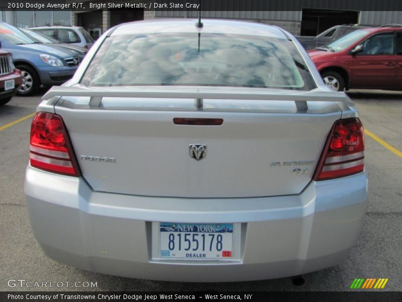 Bright Silver Metallic / Dark Slate Gray 2010 Dodge Avenger R/T