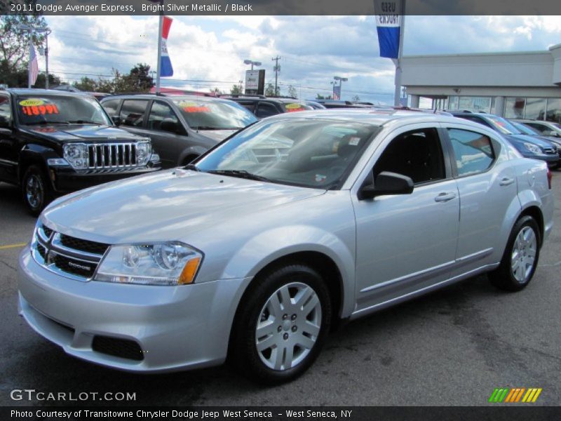 Bright Silver Metallic / Black 2011 Dodge Avenger Express