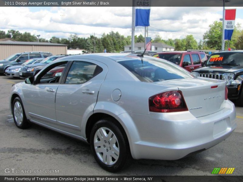 Bright Silver Metallic / Black 2011 Dodge Avenger Express