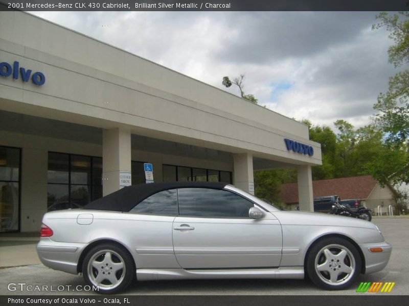 Brilliant Silver Metallic / Charcoal 2001 Mercedes-Benz CLK 430 Cabriolet