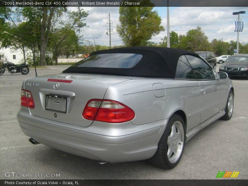 Brilliant Silver Metallic / Charcoal 2001 Mercedes-Benz CLK 430 Cabriolet