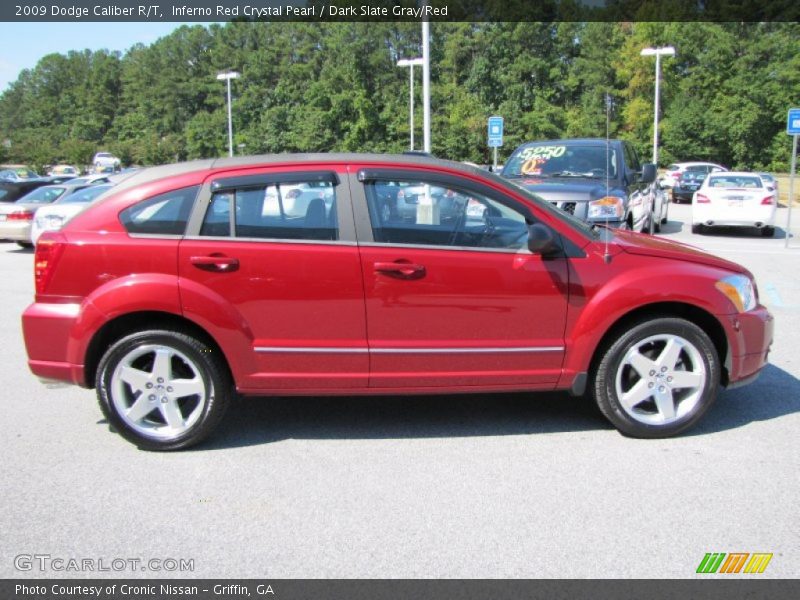 Inferno Red Crystal Pearl / Dark Slate Gray/Red 2009 Dodge Caliber R/T