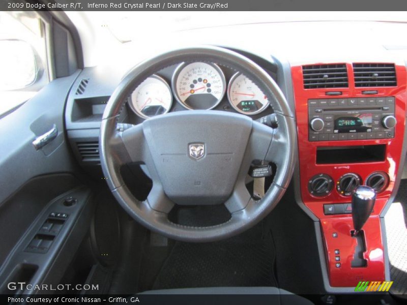 Inferno Red Crystal Pearl / Dark Slate Gray/Red 2009 Dodge Caliber R/T