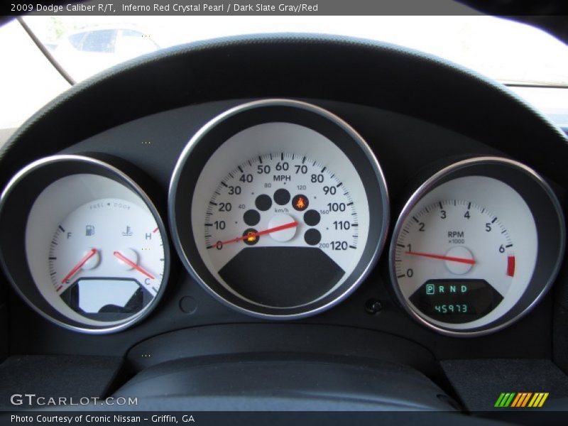 Inferno Red Crystal Pearl / Dark Slate Gray/Red 2009 Dodge Caliber R/T