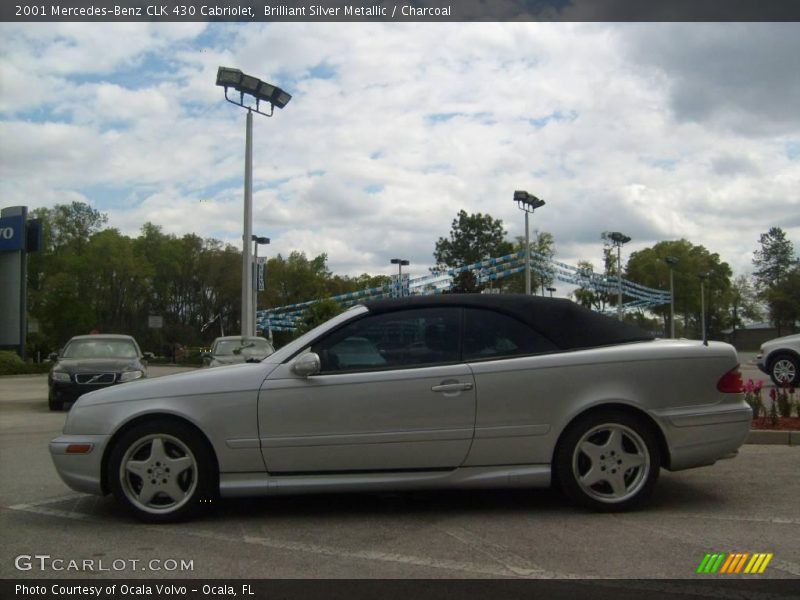 Brilliant Silver Metallic / Charcoal 2001 Mercedes-Benz CLK 430 Cabriolet