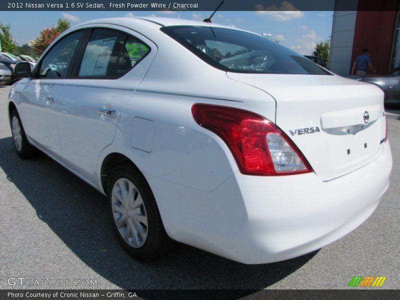 Fresh Powder White / Charcoal 2012 Nissan Versa 1.6 SV Sedan