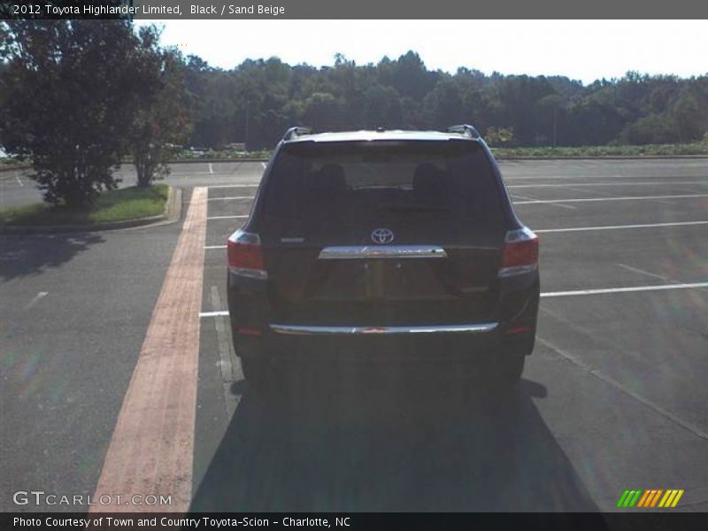 Black / Sand Beige 2012 Toyota Highlander Limited