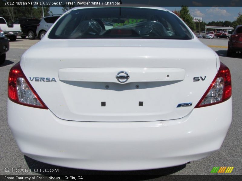 Fresh Powder White / Charcoal 2012 Nissan Versa 1.6 SV Sedan
