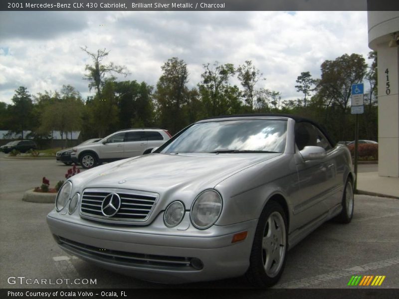 Brilliant Silver Metallic / Charcoal 2001 Mercedes-Benz CLK 430 Cabriolet