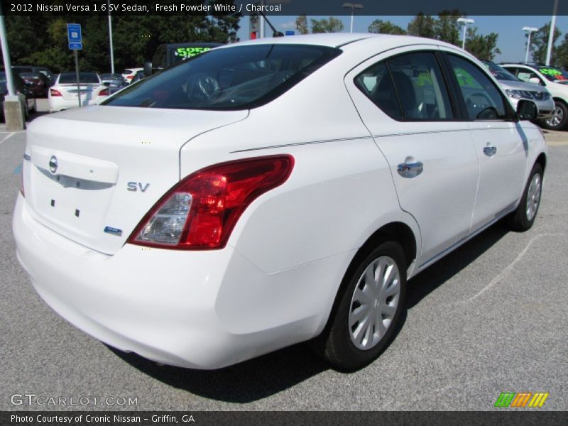 Fresh Powder White / Charcoal 2012 Nissan Versa 1.6 SV Sedan