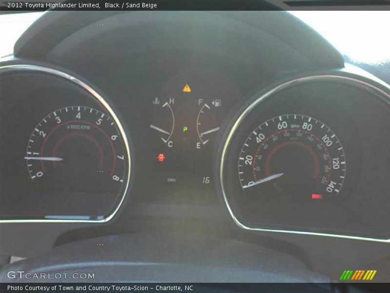 Black / Sand Beige 2012 Toyota Highlander Limited