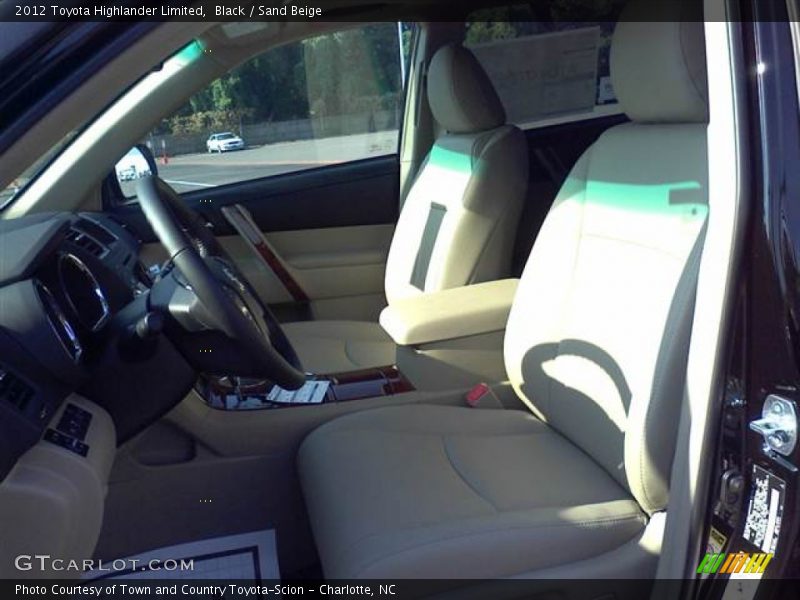 Black / Sand Beige 2012 Toyota Highlander Limited