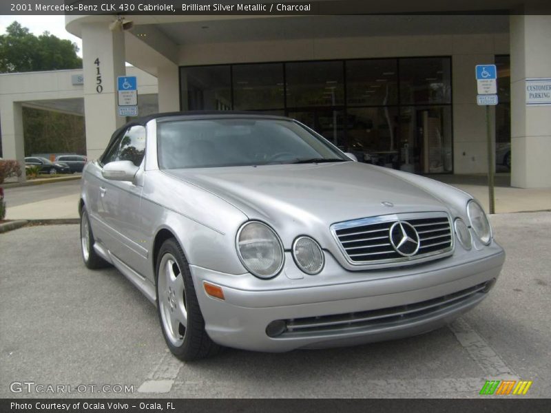 Brilliant Silver Metallic / Charcoal 2001 Mercedes-Benz CLK 430 Cabriolet