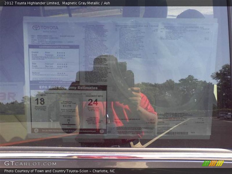 Magnetic Gray Metallic / Ash 2012 Toyota Highlander Limited