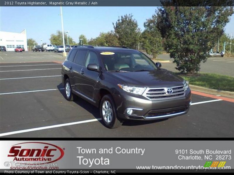 Magnetic Gray Metallic / Ash 2012 Toyota Highlander
