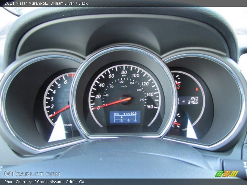 Brilliant Silver / Black 2011 Nissan Murano SL