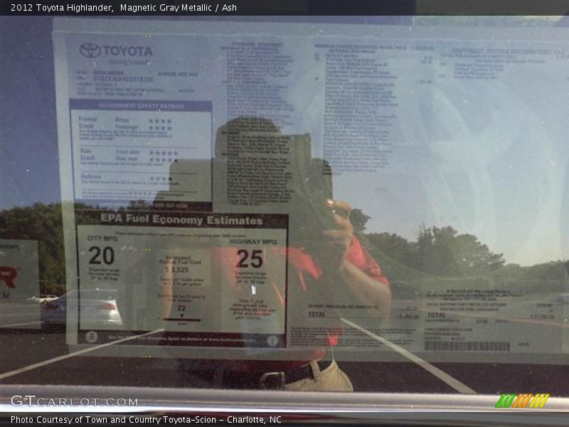 Magnetic Gray Metallic / Ash 2012 Toyota Highlander