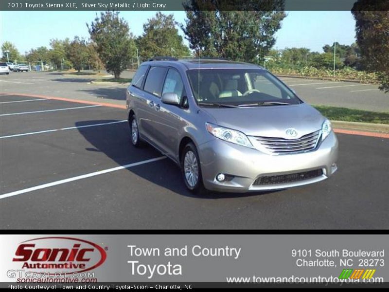Silver Sky Metallic / Light Gray 2011 Toyota Sienna XLE