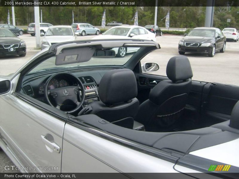 Brilliant Silver Metallic / Charcoal 2001 Mercedes-Benz CLK 430 Cabriolet