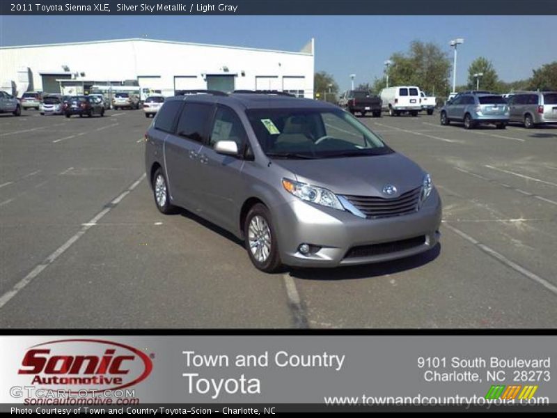 Silver Sky Metallic / Light Gray 2011 Toyota Sienna XLE
