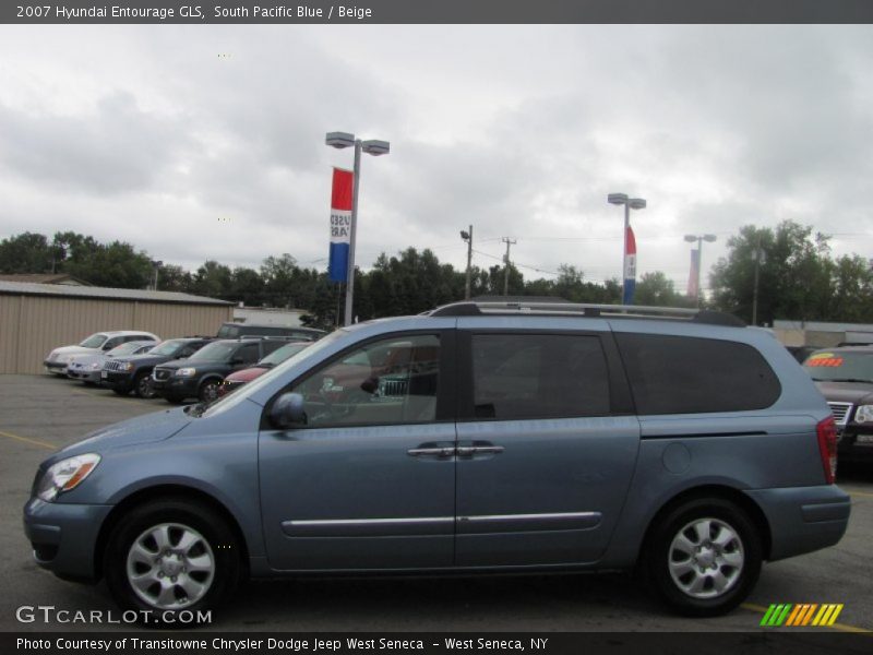 South Pacific Blue / Beige 2007 Hyundai Entourage GLS
