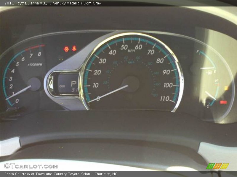 Silver Sky Metallic / Light Gray 2011 Toyota Sienna XLE