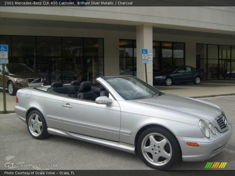 Brilliant Silver Metallic / Charcoal 2001 Mercedes-Benz CLK 430 Cabriolet