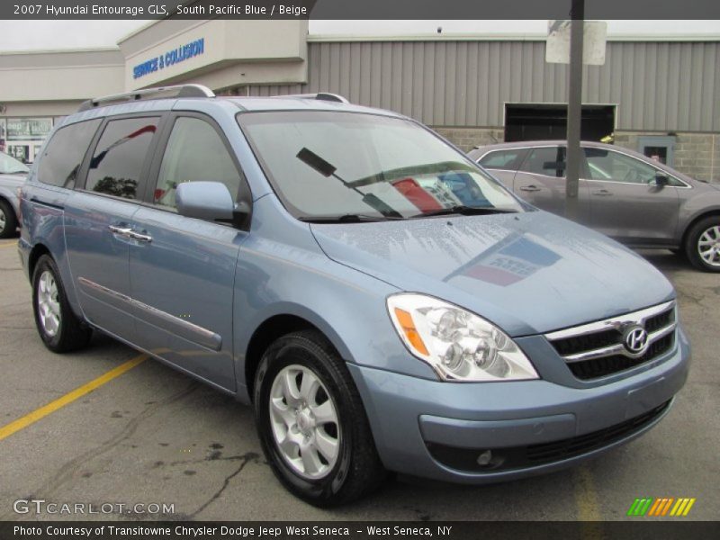 South Pacific Blue / Beige 2007 Hyundai Entourage GLS