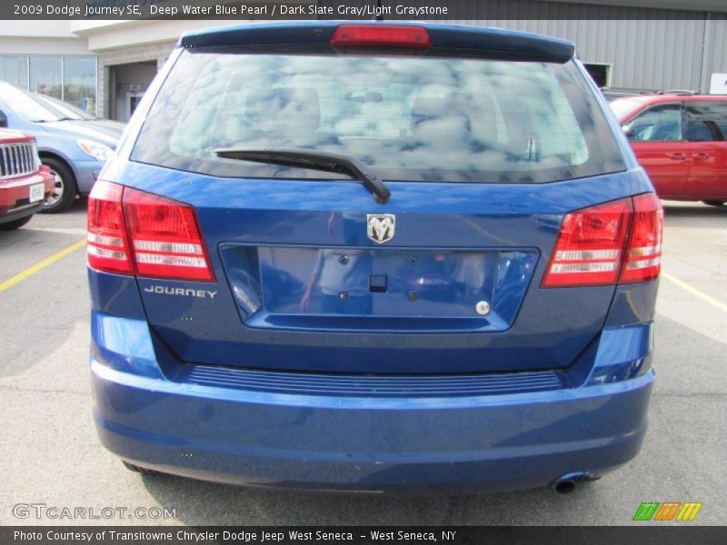 Deep Water Blue Pearl / Dark Slate Gray/Light Graystone 2009 Dodge Journey SE