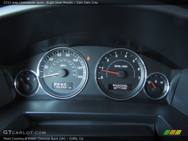 Bright Silver Metallic / Dark Slate Gray 2010 Jeep Commander Sport