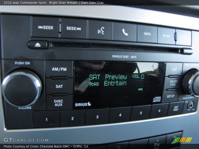 Bright Silver Metallic / Dark Slate Gray 2010 Jeep Commander Sport