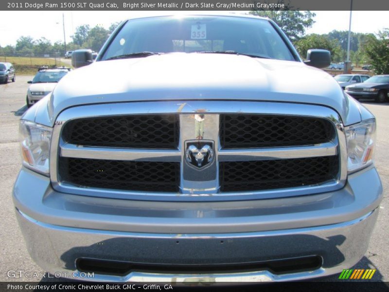 Bright Silver Metallic / Dark Slate Gray/Medium Graystone 2011 Dodge Ram 1500 SLT Quad Cab