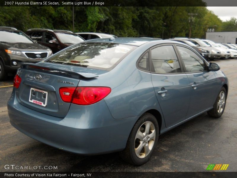 Seattle Light Blue / Beige 2007 Hyundai Elantra SE Sedan