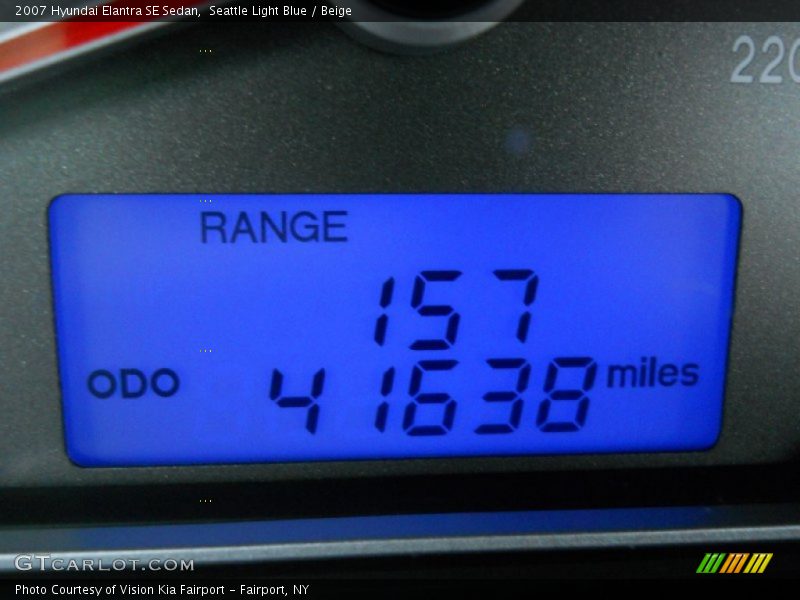 Seattle Light Blue / Beige 2007 Hyundai Elantra SE Sedan