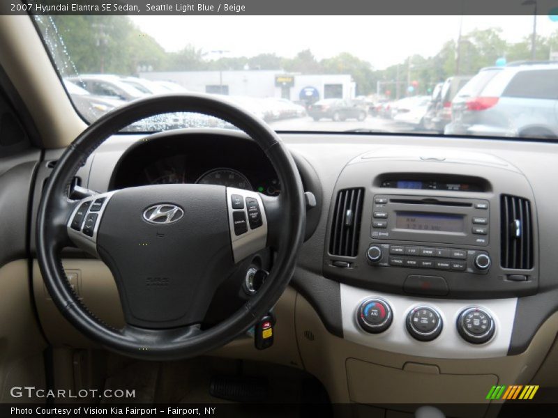 Seattle Light Blue / Beige 2007 Hyundai Elantra SE Sedan