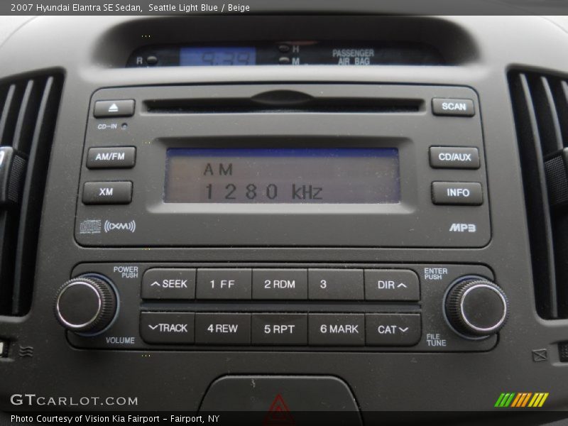 Seattle Light Blue / Beige 2007 Hyundai Elantra SE Sedan