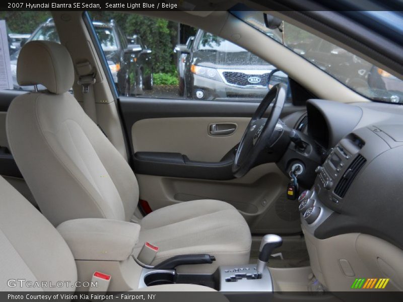 Seattle Light Blue / Beige 2007 Hyundai Elantra SE Sedan