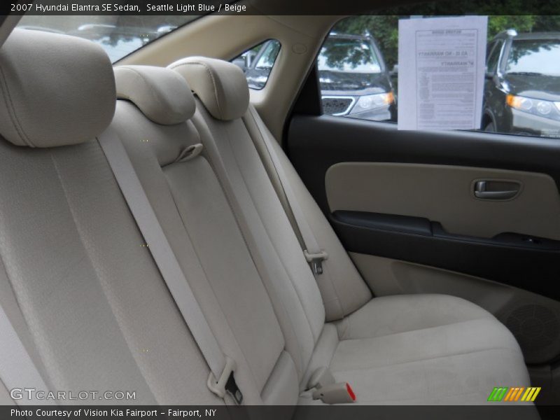 Seattle Light Blue / Beige 2007 Hyundai Elantra SE Sedan